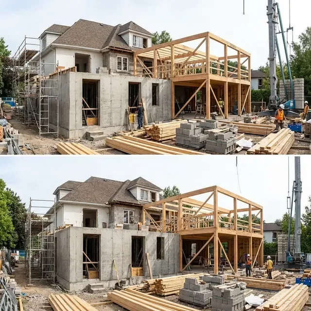 EXTENSION maison Alsace chantier haut de gamme