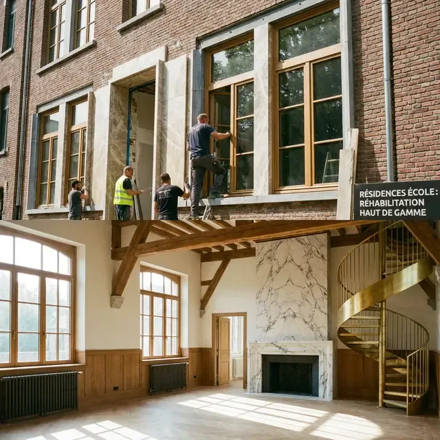 réhabilitation haut de gamme immeuble